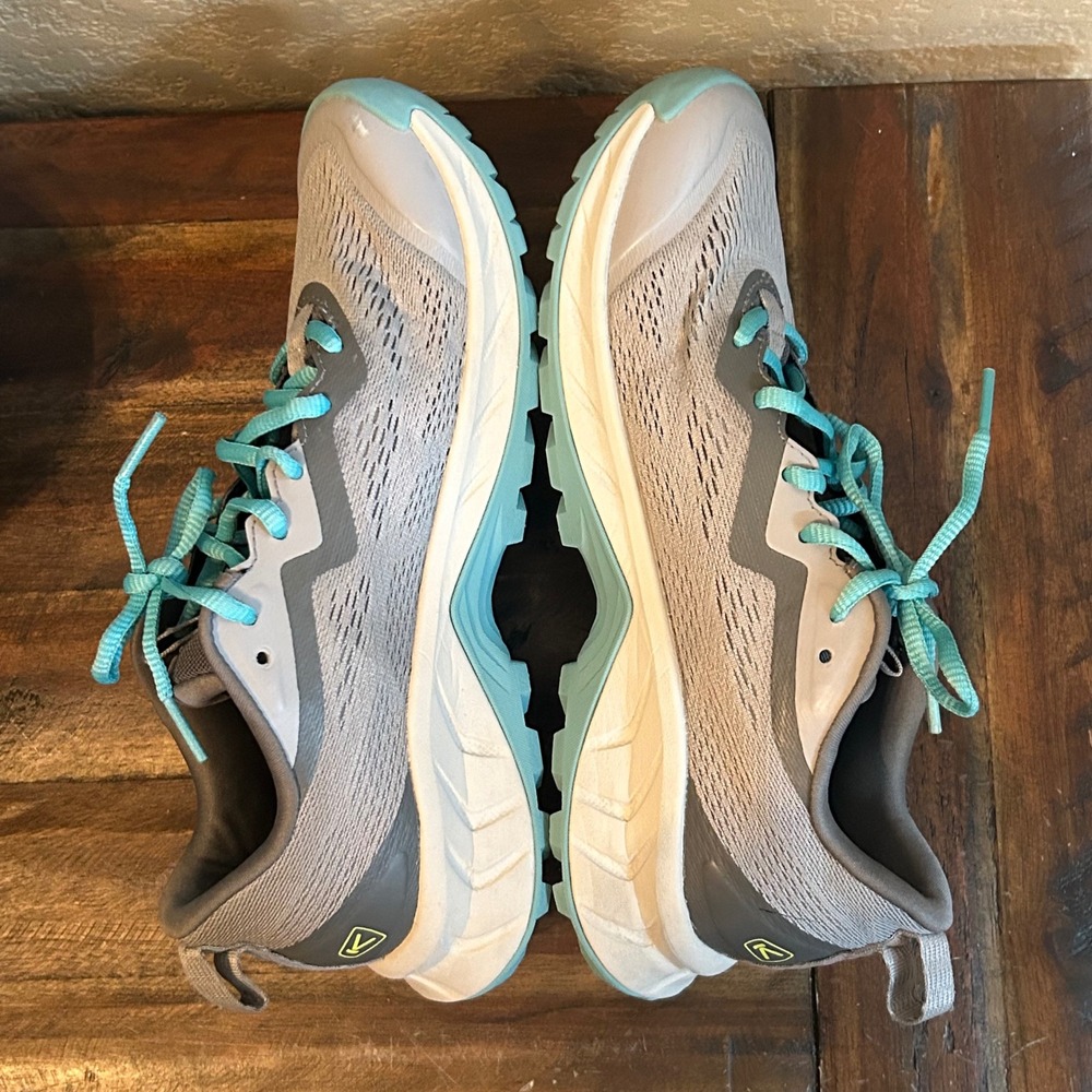 KEEN NXIS Speed Hiking Shoes Women 8‎ Gray Teal Trail Sneaker 1029008 - Picture 5 of 11